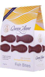 Chocolates: Queen Anne Milk Chocolate Pineapple Marshmallow Fish Bites 170gm