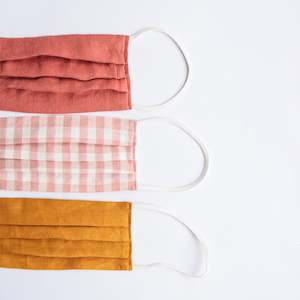 The Minimal Co: Double Layer Pleated Fabric Face Mask with Filter Pocket