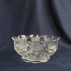 Fleur Pressed Glass Bowl