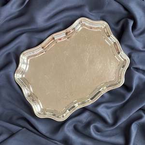 Livia Sculptural Silver Tray