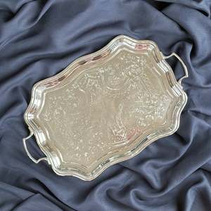 Amalia Engraved Silver Tray