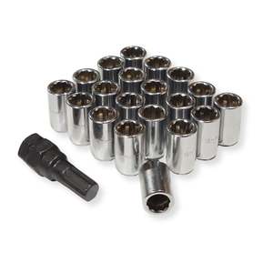 Wheel Nuts And Wheel Bolts: Slim Fit Steel Wheel Nuts 6 Point Internal Hex Drive - Chrome