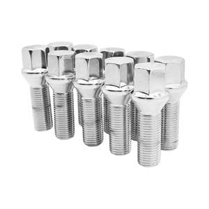 10PCS BMW Extended Wheel Bolts - M14X1.25 Chrome Late Model BMW Mini F20 F30 F40 G30 X6