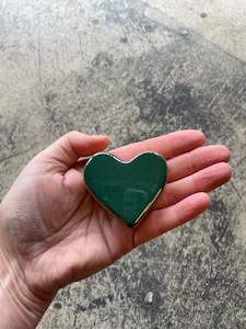 Emerald puddle tiny heart.