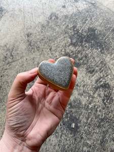 Slate sparkle tiny heart