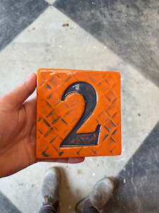 Square Tiles: Number 2 ceramic tile