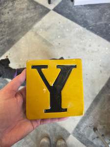 Square Tiles: Letter Y ceramic tile