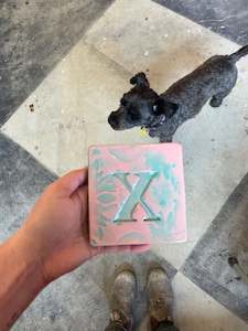 Square Tiles: Letter X ceramic tile