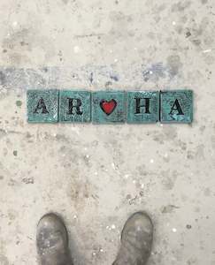 Words: Aroha tiles