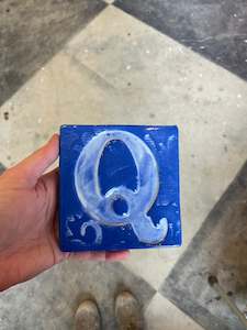 Letter Q ceramic tile