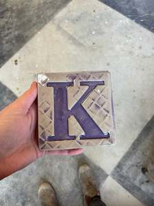 Ceramic Letters: Letter K ceramic tile