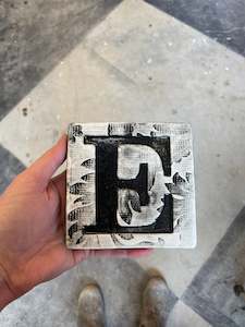 Ceramic Letters: Letter E ceramic tile