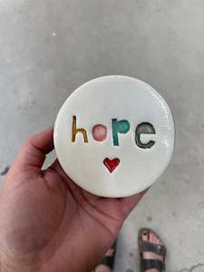 Flat Hearts: Custom Ceramic Disc.