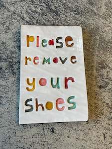 Oblong Tiles: Please remove your shoes ceramic tile