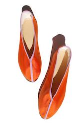 Mary Janes: The Wax Apple Theatre Shoes | Orange & Lilac