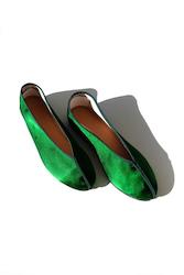 Mary Janes: The Wax Apple Theatre Shoes | Green