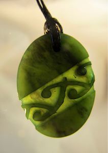 Greenstone: Oval Greenstone Pendant