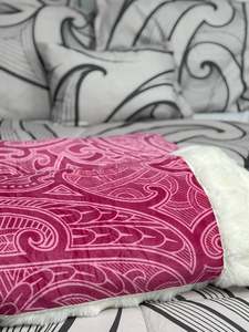Kids faux fur Blanket & Pillowcase (the background blanket and pillows are not included)