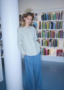 Fashion Womens: Mille MD Shirt – Green Stripe