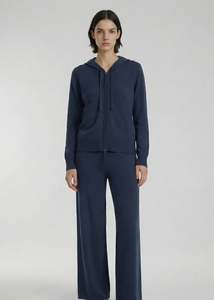 Fashion Womens: 497 Cashmere Blend Side Stitch Pant – Storm Blue