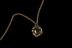 Sacral Necklace – 9ct Yellow Gold with Gemstone