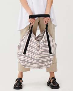 Accessories: Striped Oversized Tote Bag