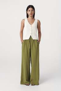 Tia Palazzo Pants – Palm Green