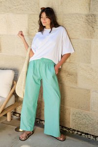 The Lounge Pant – Zesty Green Triple Stripe