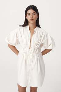 Piper Organic Mini Dress – Creme