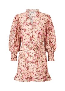 Dresses: Melia Print Long-Sleeve Dress – Pink Blossom