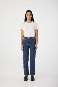 Denim: Zoe High Straight Jean – Harbour
