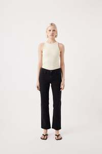 Denim: Elise Mid Straight Jean – Black