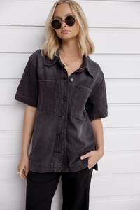 Denim: Beckham Shirt – Black Denim