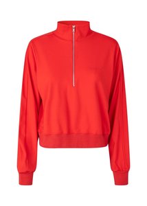 Marietta MD T-neck Sweater – Fire Red
