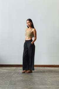 Wide-leg Linen Pants