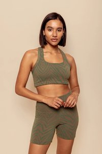 Activewear: Levitate Crop – Khaki & Mocha