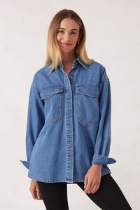 Essential Denim Shirt – mid-blue