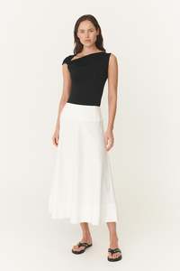 Fashion Womens: Anouk Midi Skirt – Bone