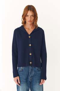 Saylor Knit Cardigan – Anchor Blue