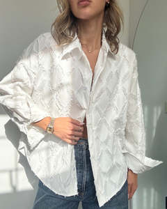 Fashion Womens: Marlowe Shirt – White Stripe