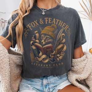Book Shirts Tshirts For Book Lovers Literary Tshirts: Fox & Feather Literary Club T-Shirt