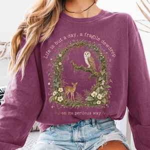 Life Is But a Day, a Fragile Dewdrop John Keats Long Sleeve