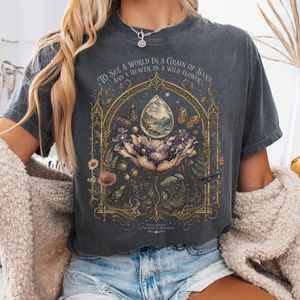 To See a World in a Grain of Sand William Blake Literary T-Shirt