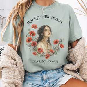 Book Shirts Tshirts For Book Lovers Literary Tshirts: Her Eyes Are Homes of Silent Prayer Lord Tennyson T-Shirt