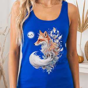 Whimsical Witchy: Whimsical Fox Women's Racerback Lightweight Tank Top