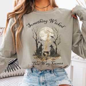 Something Wicked This Way Comes Shakespeare Macbeth Witches Long Sleeve Shirt