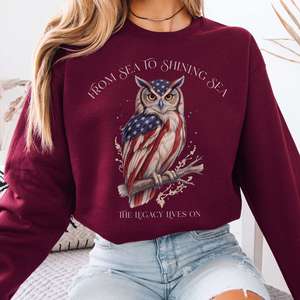 Sweatshirts: The Legacy Lives On America 250 Owl Crewneck Sweatshirt