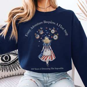 Sweatshirts: 250 Years of Dreaming the Impossible American Alice Crewneck Sweatshirt