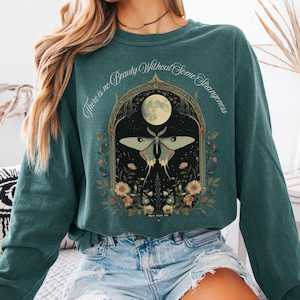 Edgar Allan Poe Long Sleeve Shirt There is no Beauty Without Some Strangeness