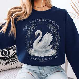 Sweatshirts: In The Quiet Mirror Swan Crewneck Sweatshirt